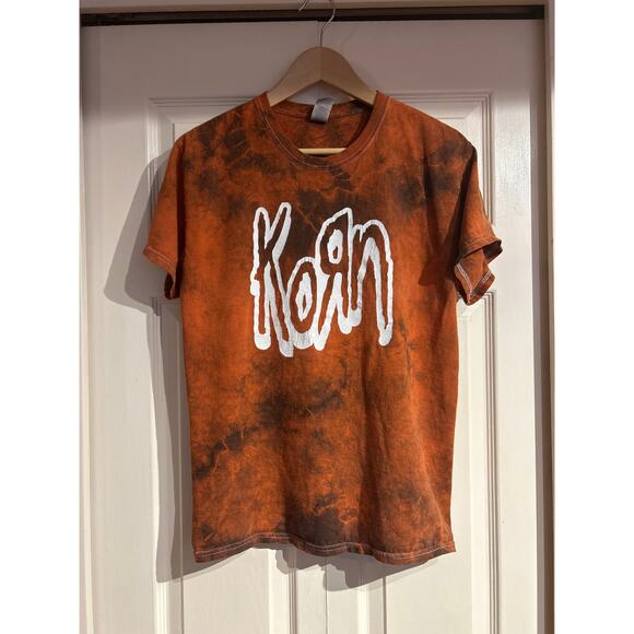 KORN - Orange and Black Tie Dye Tshirt - Picture 1 of 6
